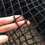 Sicherheitsseilnetz, Hochbett-Sicherheitsnetz für Kinder, Balkon-Treppengeländer-Haustier-/Katzennetz, Gartenzaun-Sportnetz, Schutznetz für Drinnen Und Drau(Size:1.5M×3M(5FT×9.8FT),Color:Schwarz)