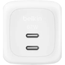 Belkin Dual USB-C Ladegerät Power Delivery und PPS (67 W) weiß