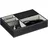 Relaxdays Schmucktablett, 5 Fächer, moderne Schmuckaufbewahrung, HBT: 5x25,5x18,5 cm, Schmuck Schubladeneinsatz, schwarz