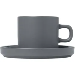 blomus Kaffeetasse Pilar 4tlg. Keramik Grau