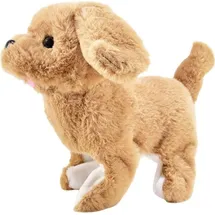 WINFRIED KÖGLER GMBH Laufender Hund mit Sound Kuscheltier aus Plüsch - Hellbraun