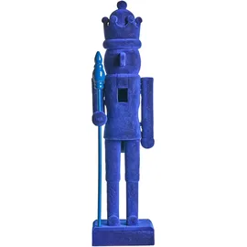 Beliani Nussknacker 40 cm Blau