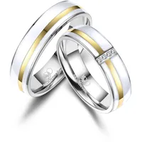Partnerring MARRYA Gr. 76, gold (herren ring, silber, gold), Fingerringe, Damen, 76, Edelstahl