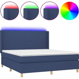 vidaXL Boxspringbett 180 x 200 cm Blau