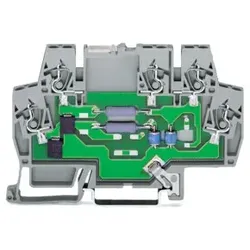 Wago 792-800 Überspannungsschutzmodul für Signaltechnik, Nennspannung DC 24 V, für 2 Signalpfade mit gemeinsamer Ableitung 792800