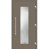 Haustür "JULE" 79 mm RC3 Beigegrau RAL 7006 beidseitig außen öffnend DIN rechts