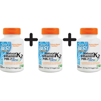 (75 g, 616,04 EUR/1Kg) 3 x (Doctors Best Natural Vitamin K2 MK7 with MenaQ7, 45