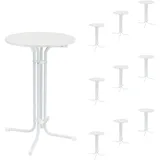 Trutzholm Stehtisch klappbar Ø 70 cm Höhe 110 cm Weiß