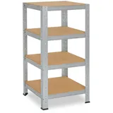 shelfplaza Schwerlastregal Metall 100x40x40 cm silber 4 Böden