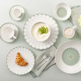 Villeroy & Boch Fleur Vert Kaffeetasse mit Untertasse 0,16 l Grün
