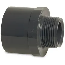 BEVO - Mega Übergangsnippel Pvc-u 25/32 Mm X 3/4 Zoll Klebemuffe/klebestutzen X Außengewinde 10 Bar, Grau