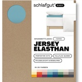 schlafgut Easy Spannbettlaken für Topper Jersey Elasthan 120 x 200 - 130 x 220 cm petrol mid