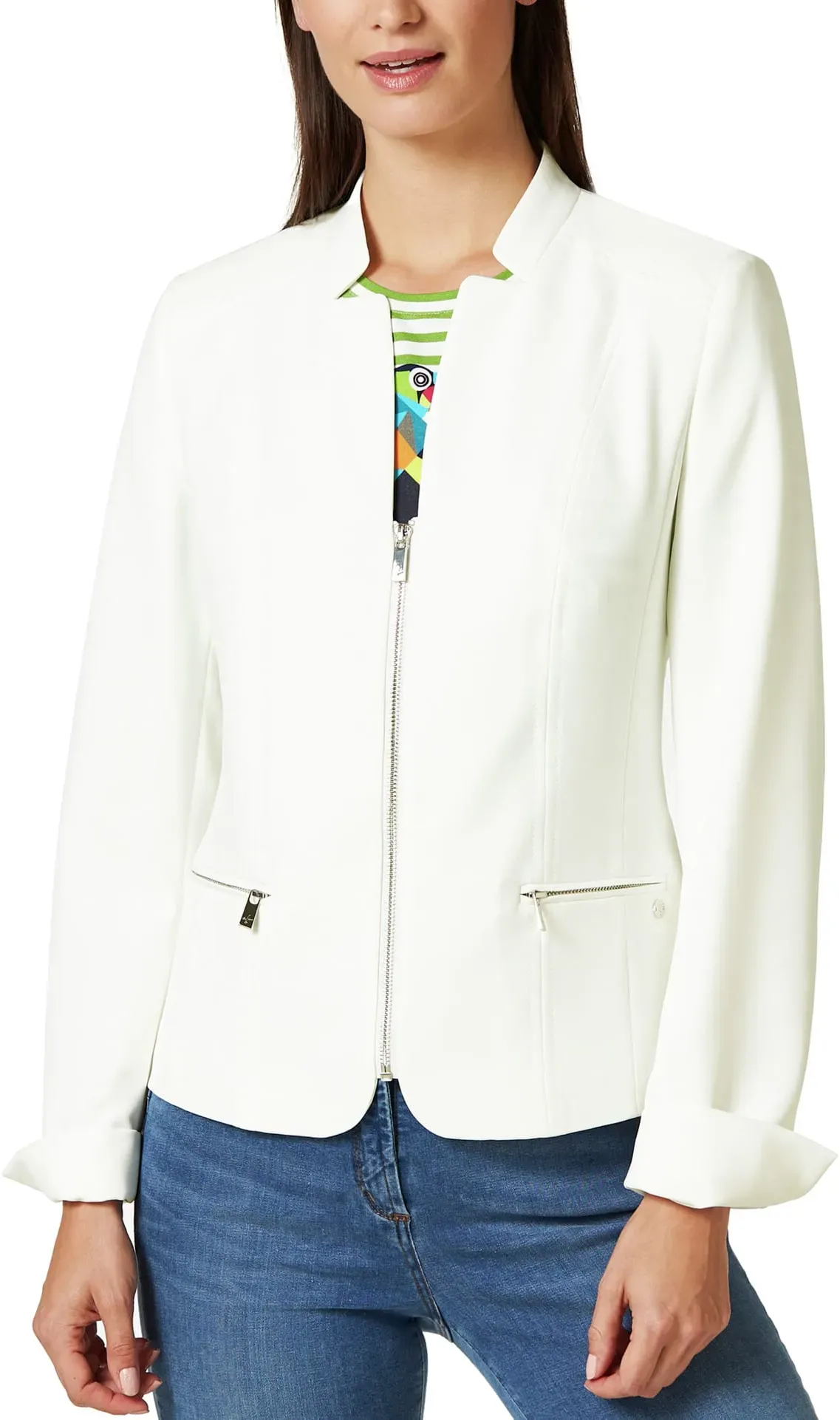 Walbusch Damen Kofferblazer Airline Weiß