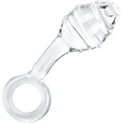 Analdildo mit Struktur, 16 cm, transparent