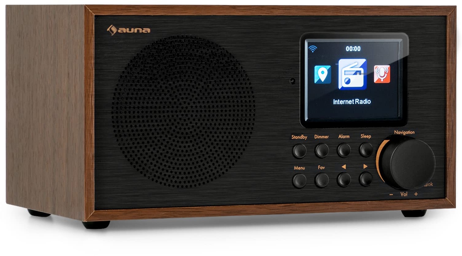Auna Radio, DAB-Radio, DAB Plus Radio mit Bluetooth, Radio einstecken mit DAB/DAB+/FM, Küchenradio mit HCC-Display, Wecker, 5h Betrieb, Retro-Radio Klein, Radio mit Netzstecker 10W