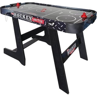 Sport1 Air Hockey Metal Vertikaler Klapptisch Air Mini mit Lüfter 12 V Platzsparender Air-Hockey-Tisch Maße 121 x 60 x 76 cm 2 Griffe und 2 Scheiben inkludiert mit integrierter Punktezähler.