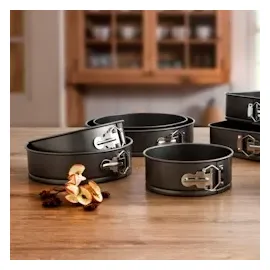 Quid Sweet Grey Springform aus lackiertem Stahl, 28 x 10 cm, Schwarz