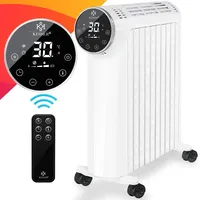 KESSER KESSER® Ölradiator 2500W Elektrische Heizung Heizkörper Elektroheizung energiesparend mit Display WiFi App & Fernbedienung Touchscreen - Mobil Öl Radiator 24h Timer, Thermostat & Überhitzungsschutz