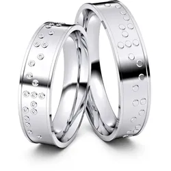 Trauringe Marburg "ich liebe dich" 750er Weiflgold - 2860