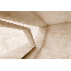 LIVING WALLS Fototapete „Walls by Patel Futura“ Tapeten 3D Fototapete futura 4,00 m x 2,70 m 200 g Vlies Premium Tapete Gr. B/L: 4,00 m x 2,7 m, beige (beige1) Fototapeten
