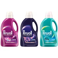 PERWOLL Flüssig-Set 3x 27 Waschladungen (81WL) 1x Black Blütenmeer & 1x Color Blütenrausch & 1x Sport, Feinwaschmittel-Set erneuert Farben, Hygiene Waschmittel entfernt schlechte Gerüche