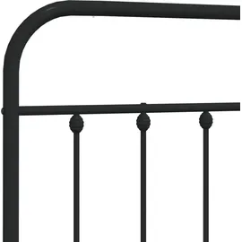 vidaXL Ersatz-Kopfteil Metall Schwarz 140 cm