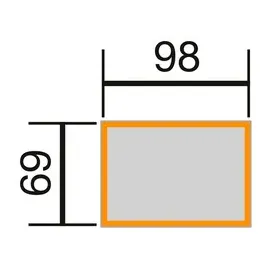 Weka Hochbeet Modular 98 x 69 x 69 cm Grau