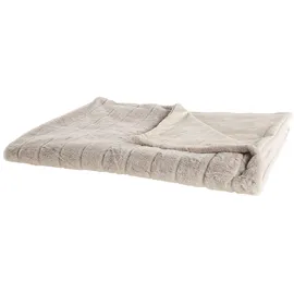 Beliani LABYAR Kuscheldecke 180 x 220 cm Beige