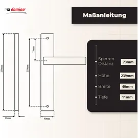 Domino Blind Drückergarnitur Langschildgarnitur Schwarz