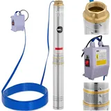 Hillvert Tauchpumpe 10.800 l/h 1100 W 50 m Kabel / 54 m Förderhöhe Edelstahl