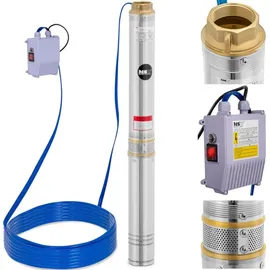 Hillvert Tauchpumpe 10.800 l/h 1100 W 50 m Kabel / 54 m Förderhöhe Edelstahl