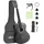 Vevor Konzertgitarre, 960 mm, Holz-Klassikgitarren-Starter-Set für Anfänger, mit Nylonsaiten, Gigbag, Gurt, Stimmgerät, zusätzlichen Saiten, Plektren, Kapodaster, Linde, für Einsteiger, Schwarz