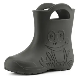 Ladeheid Eva Kinder Gummistiefel für Jungen Mädchen Regenschuhe Bequeme und wasserdichte Regenstiefel Kinder LA-CA-01 (carbone, 34/35 EU
