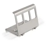 DeLock Keystone Metall Halterung 3 Port für Hutschiene