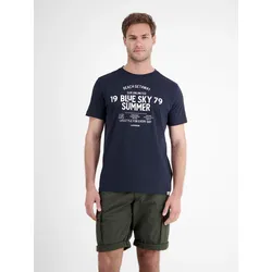 Herren T-Shirt mit Brustprint - Classic Navy - L