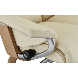 Stressless Relaxsessel mit Hocker Leder 78 x 111 x 76 cm creme