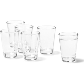LEONARDO Ciao Schnaps-Gläser, 6er Set, spülmaschinengeeignete Shot-Gläser, Schnaps-Becher aus Glas, Stamper, Gläser-Set, 6 cl, 60 ml,