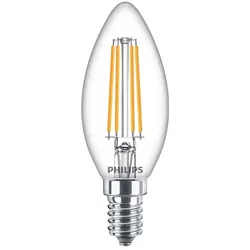 Signify Philips LED - LED-Lampe - Form: Kerze - E14 - 6.5 W (Entsprechung 60 W)