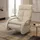 Mendler Relaxsessel HWC-L11 Leder 74 x 110 x 0 cm Creme-weiß elektrisch