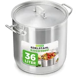 NutriChef Kochtopf 38L 52 cm rund
