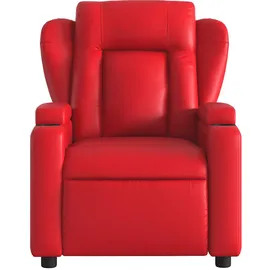 vidaXL Massagesessel mit verstellbarer Rückenlehne Kunstleder 94,5 x 100 x 0 cm Rot mit Fernbedienung