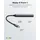 goobay Slim 4-Port USB-Hub, USB-CTM auf USB-A USB 3.2 Aluminium, 0,1 m Kabel