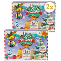 SLIMY Adventskalender Limited Edition mit 24 verschiedenen Spielmassen im DOPPELPACK - Original Slime Geschenk-Set, weihnachtlicher Spielspaß für Kinder mit Schleim (ab 3 Jahren)