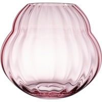 Villeroy & Boch Rose Garden Home Vase/Windlicht Im Pink Look, 17 cm Kristall, Kristalloptik rosa