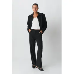 Gina Tricot - Straight regular trousers - Anzughosen - Schwarz - 34 - Dame - Schwarz - 34