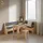 livinity Eckbankgruppe, Tiberio Goldkraft Eiche 180 x 150 cm mit Tisch