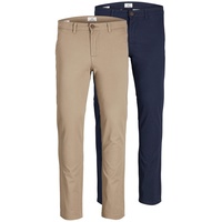 JACK & JONES Herren Jpstmarco JJDAVE 2pk Mp Noos Trousers, Beige, Blau,