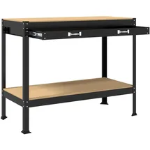 vidaXL Werkbank Schwarz 81 x 41 x 145 cm Sperrholz und Metall