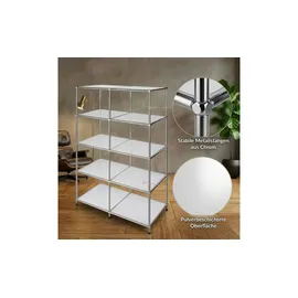 Floordirekt Regal Metall 78 x 40 x 118 cm Weiß