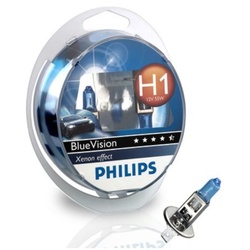 Philips KFZ Scheinwerferlampe Blue Vision H1 12V 55W P14,5S